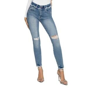 Good American Women's Good Legs Under Frayed Jeans in Blue612 Size 4/27 NWT